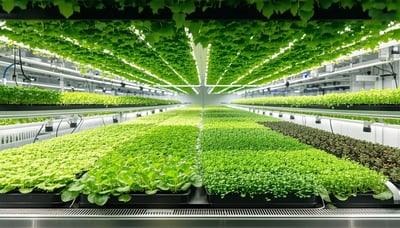 Illustration of hydroponic microgreen systems